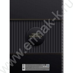 Тетрадь 160л А4 клетка/спираль/тв.обл./многоуров.перфорация "Velvet style_black" NEW | Фото 2