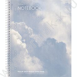 Тетрадь 120л клетка/спираль /3 цв. разделителя, перфорация на отрыв/тв.обл.Soft-touch "Dream" NEW | Фото 1