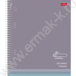 Тетрадь 120л клетка/спираль /4 цв. разделителя, перфорация на отрыв/тв.обл./ "Лови Wi-Fi" ламина NEW | Фото 1