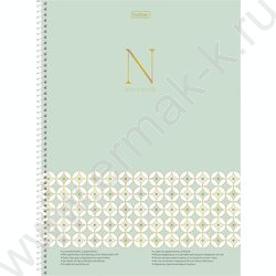 Тетрадь 160л А4 клетка/спираль/тв.обл./4цв.раздел.,многоуров.перфорация "Графика-N" глянц. лами NEW | Фото 1