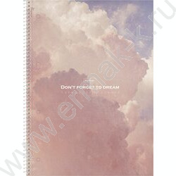 Тетрадь 160л А4 клетка/спираль/тв.обл./4цв.раздел.,многоуров.перфорация "Dream" глянц. лами NEW | Фото 1