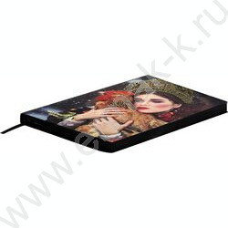 Ежедневник н/дат А5 120л Escalada.#МАРГАРИТА КАРЕВА.Золотой петушок/мягкий переплёт,иск.кожа "На NEW | Фото 3