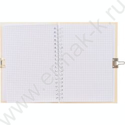 Блокнот  48л 18*13см спираль "Панда" тв.обложка с рисунком,замочек,блок-клетка ассорти NEW | Фото 2