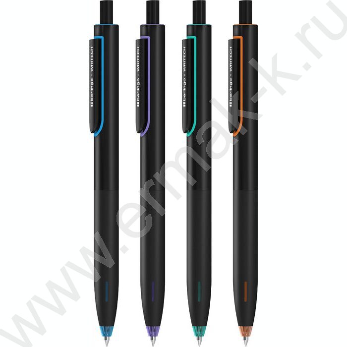 Ручка шар авт синяя 0,7мм "Writech.x100" /корпус трехгранный пластик /soft touch покрытие /ассор | Фото 1