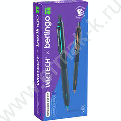 Ручка шар авт синяя 0,7мм "Writech.x100" /корпус трехгранный пластик /soft touch покрытие /ассор | Фото 3