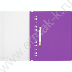 Скоросшиватель пл  140/180 мкм фиолетовый, прозрач. вверхний лист NEW | Фото 2