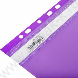 Скоросшиватель пл  140/180 мкм фиолетовый, прозрач. вверхний лист NEW | Фото 5