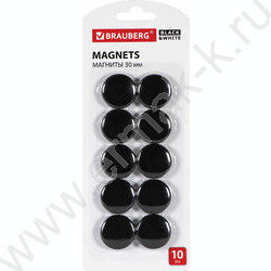 Магнит д/белой доски 30мм /10шт "BLACK&WHITE" /усиленные /черные NEW | Фото 4