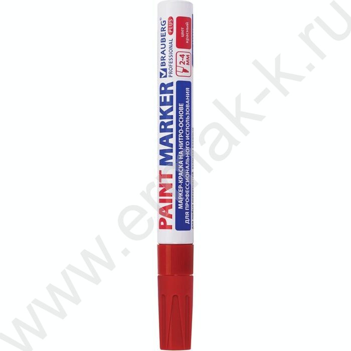 Маркер-краска /красный/ 4мм круг /нитро-основа "PROFESSIONAL PLUS" | Фото 3