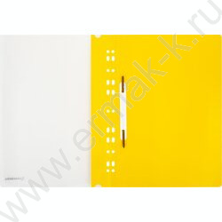 Скоросшиватель пл  140/180 мкм желтый, прозрач. вверхний лист NEW | Фото 2