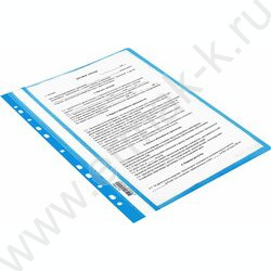 Скоросшиватель пл  140/180 мкм синий, прозрач. вверхний лист NEW | Фото 8