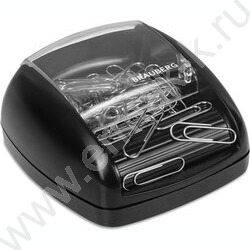 Диспенсер д/скрепок магнитный /30 скрепок, роликовый механизм подачи /черная NEW | Фото 1