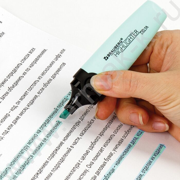 Текстовыделитель /бирюзовый/ 1-5мм косой "DELTA PASTEL" | Фото 8