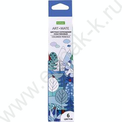 Карандаши пластиковые  6цв Art-Mate /карт. короб. с европодвесом NEW | Фото 1