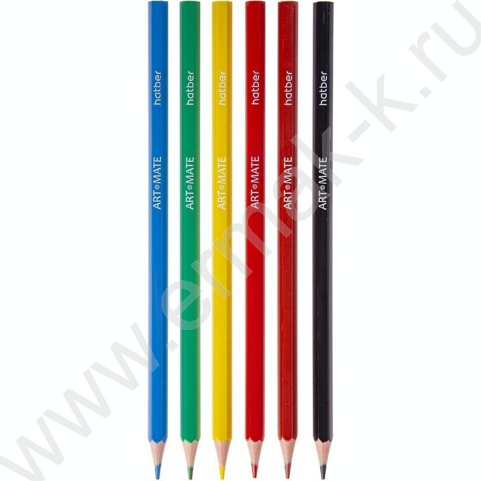 Карандаши пластиковые  6цв Art-Mate /карт. короб. с европодвесом | Фото 3
