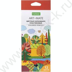Карандаши пластиковые 12цв Art-Mate /карт. короб. с европодвесом NEW | Фото 1