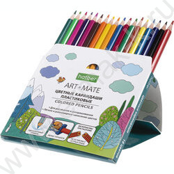 Карандаши пластиковые 18цв Art-Mate /карт. короб. с европодвесом NEW | Фото 2