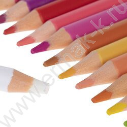 Карандаши пластиковые стираемые 24цв  + 1 карандаш-ластик Art-Mate /карт. короб. с европодвесом NEW | Фото 7