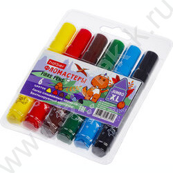 Фломастеры   6цв Jumbo-XL, утолщенный корпус  /блистер с европодвесом NEW | Фото 2