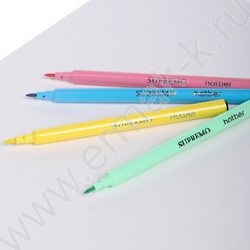 Фломастеры  12цв Supremo, миникисть, пастельные /блистер с европодвесом NEW | Фото 3