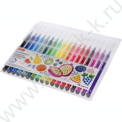 Фломастеры  18цв Supremo, миникисть, пастельные /блистер с европодвесом NEW | Фото 2