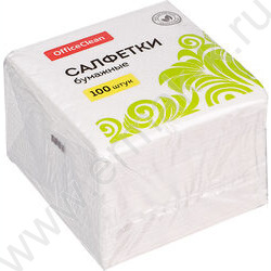 Салфетки 100шт 24*24см белые /1 слойн. NEW | Фото 3
