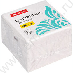 Салфетки 100шт 24*24см белые /2 слойн. NEW | Фото 3