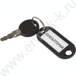 Брелок д/ключей /длина 50мм, инфо-окно 30*15мм /черный NEW | Фото 6