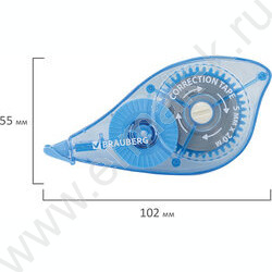 Корректирующая лента 5мм*20м, механизм перемотки /корпус - синий, блистер NEW | Фото 4