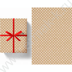 Крафт-бумага 78гр/м2 70см*100см Горох белый NEW | Фото 1