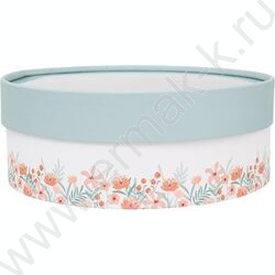 Коробка подарочная 3в1 шайба с окошком, завальц.край, Бирюза H7хD21 / H6хD18 / H5хD16см NEW | Фото 2