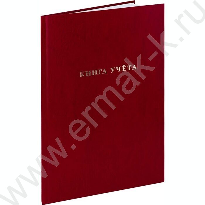 Книга Учёта  96л клетка б/вин Бордо | Фото 1