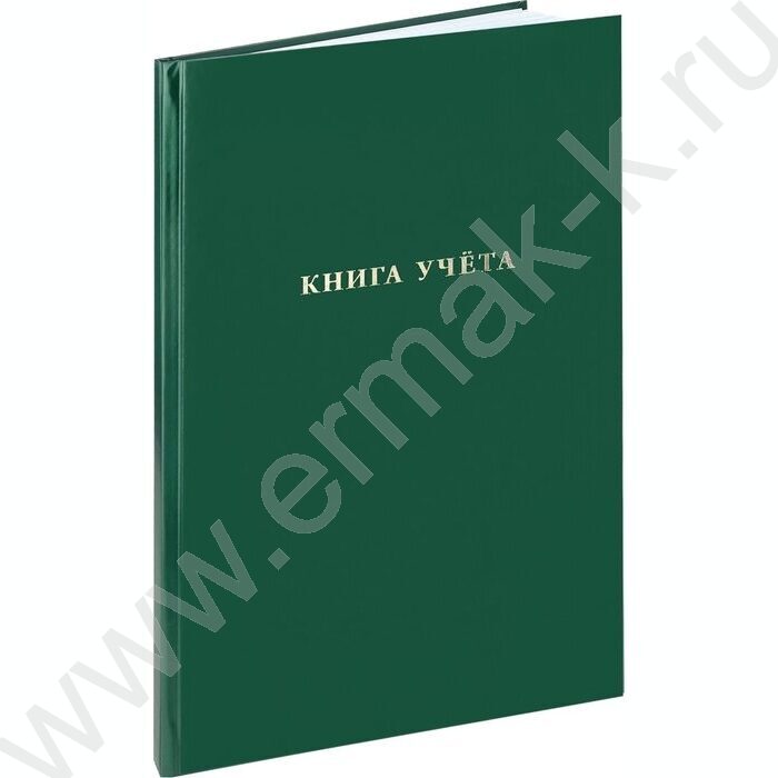 Книга Учёта  96л клетка б/вин Зеленый | Фото 1