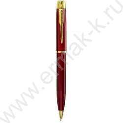 Ручка шар метал пов.мех. 2шт/объёмный красный корпус с элементами золота; цвет чернил-синий; под NEW | Фото 1