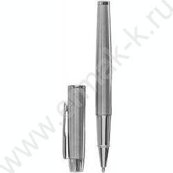 Ручка шар метал пов.мех. 2шт/объёмный серебристый корпус,цвет чернил-синий; подарочный футляр NEW | Фото 2