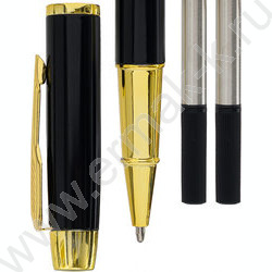 Ручка шар метал объёмный черный корпус с элементами золота; цвет чернил-синий,подарочный футляр+ NEW | Фото 2