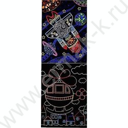 Набор д/творчества Гравюра в книге 13*18см 8л. с контуром, деревянная палочка в комплекте,ОПП-уп NEW | Фото 2