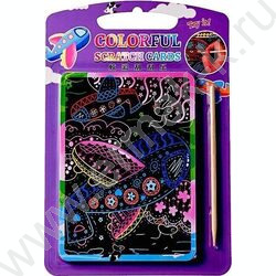 Набор д/творчества Гравюра 13,5*19см 8л. с контуром, деревянная палочка в комплекте,блистер NEW | Фото 1