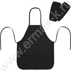 Фартук-накидка д/труда с нарукавниками /3 кармана, черный NEW | Фото 1