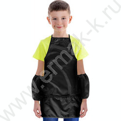 Фартук-накидка д/труда с нарукавниками /3 кармана, черный NEW | Фото 6