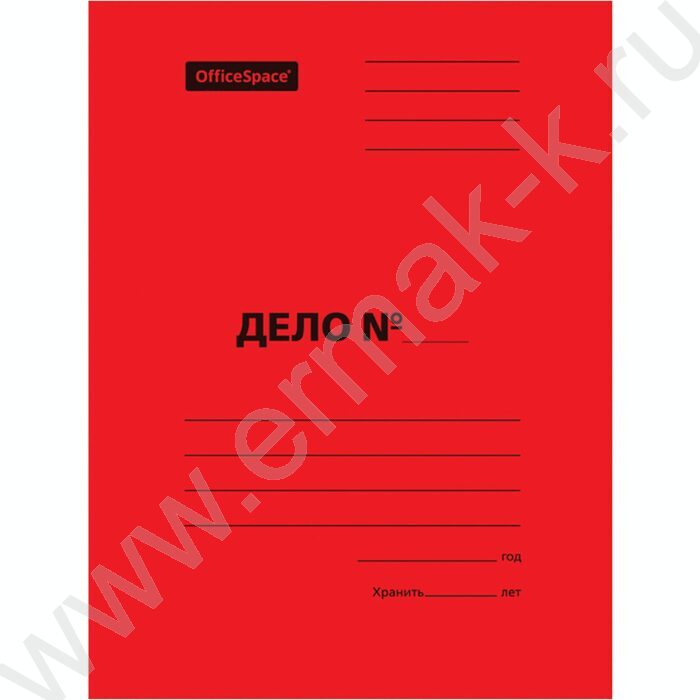 Скоросшиватель A4 картон красный 300г/м² мелованный пробитый | Фото 1