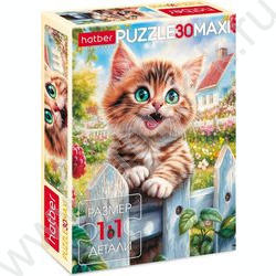 Пазлы   30 MAXI Счастливый котик NEW | Фото 1