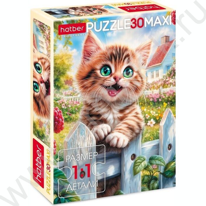 Пазлы   30 MAXI Счастливый котик | Фото 1