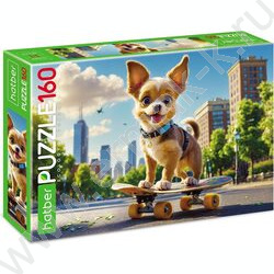 Пазлы  160 Щенок на скейте NEW | Фото 1