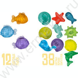 Набор д/творчества Раскопки "Подводный мир" 12 блоков (12 рыбок, 38 морских обитателей) NEW | Фото 6