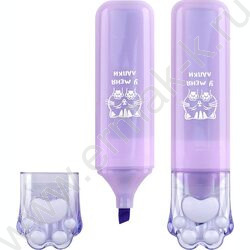 Текстовыделитель /набор  3цв/ Замурчательные лапки /форма наконечника:скошенная NEW | Фото 4