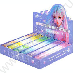 Текстовыделитель /ассорти/ кисть Сияющая красота /бокс 24шт NEW | Фото 5