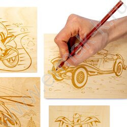 Набор д/творчества Выжигание.Доски для выжигания 5 шт "Для мальчиков" NEW | Фото 9