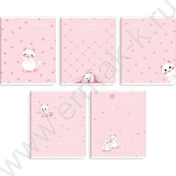 Тетрадь  12л клетка "Кошачьи нежности" /выборочный  УФ-лак/ ассорти NEW | Фото 1