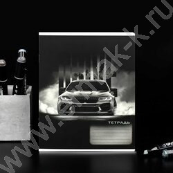 Тетрадь  12л клетка "Форсаж" /выборочный  УФ-лак/ ассорти NEW | Фото 3